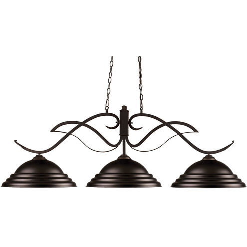 Phoenix 3 Light 54.75 inch Bronze Billiard Ceiling Light