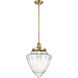 Franklin Restoration Bullet 1 Light 12 inch Satin Gold Mini Pendant Ceiling Light in Incandescent, Seedy
