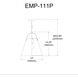 Emperor 1 Light 13 inch Matte Black Pendant Ceiling Light
