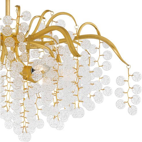 Maple 6 Light 29 inch Gold Leaf Semi-Flush Mount Ceiling Light, Extra Large
