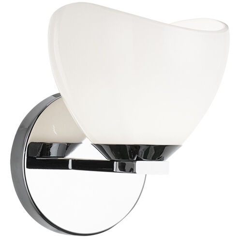 Uptowne 1 Light 6.38 inch Chrome Bath Vanity Light Wall Light in Chrome and Opal Glass