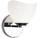 Uptowne 1 Light 6.38 inch Chrome Bath Vanity Light Wall Light in Chrome and Opal Glass