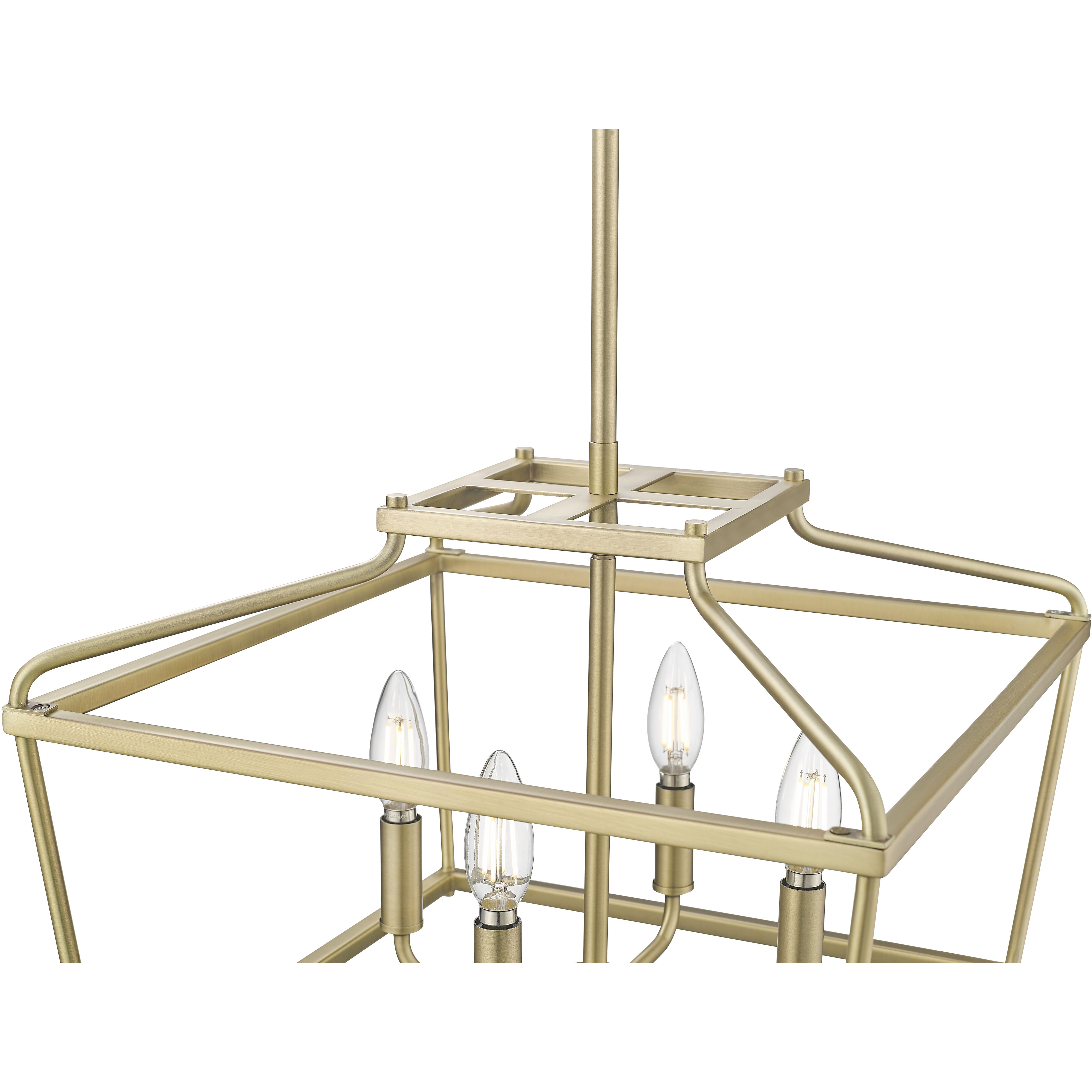 Nellita 4 Light 16 inch Vintage Brass Pendant Ceiling Light