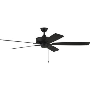 Super Pro 60 inch Flat Black with Flat Black/Greywood Blades Contractor Ceiling Fan