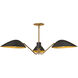 Alora Mood Oscar 3 Light 35.63 inch Aged Gold and Matte Black Pendant Ceiling Light