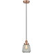 Edison Chatham 1 Light 7 inch Antique Copper Mini Pendant Ceiling Light