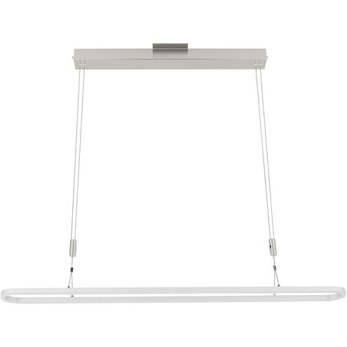 Zeitlos LED 40 inch Satin Nickel with Chrome Linear Pendant Ceiling Light, Bankamp Line