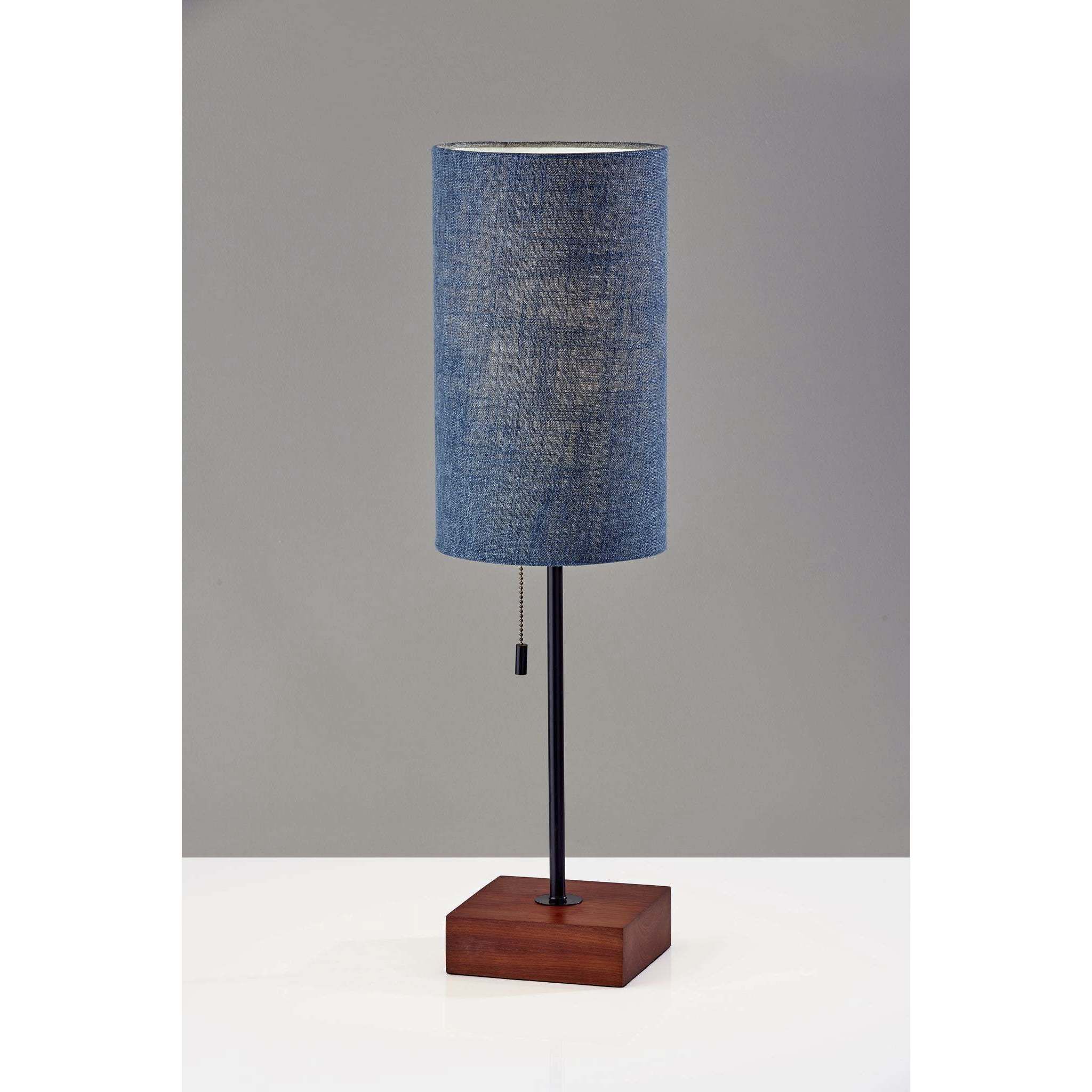 Trudy 27 inch 60.00 watt Black Table Lamp Portable Light in Blue 