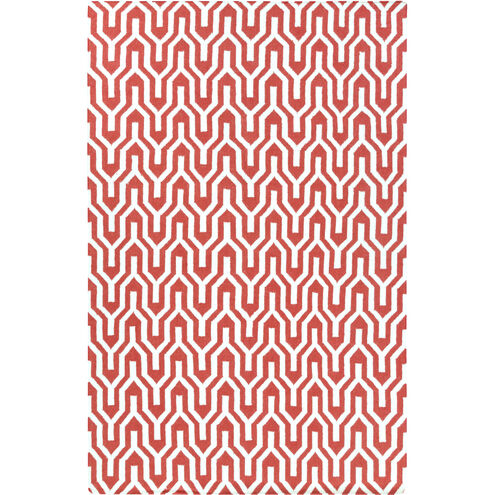 Fallon 132 X 96 inch Bright Red, Ivory Rug