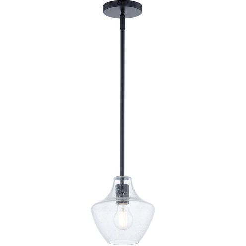 Fusion Collection 1 Light 7.5 inch Matte Black Pendant Ceiling Light, Harlow Family