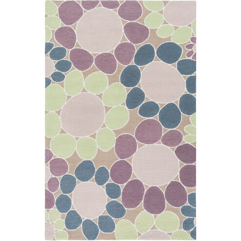 Peek-A-Boo 114 X 90 inch Purple and Green Area Rug, Poly Acrylic