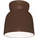 Radiance Collection 1 Light 7.5 inch Real Rust Flush Mount Ceiling Light