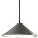 Radiance Collection 1 Light 11.75 inch Pewter Green with Matte Black Pendant Ceiling Light