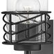 Della 1 Light 6.5 inch Black Vanity Light Wall Light