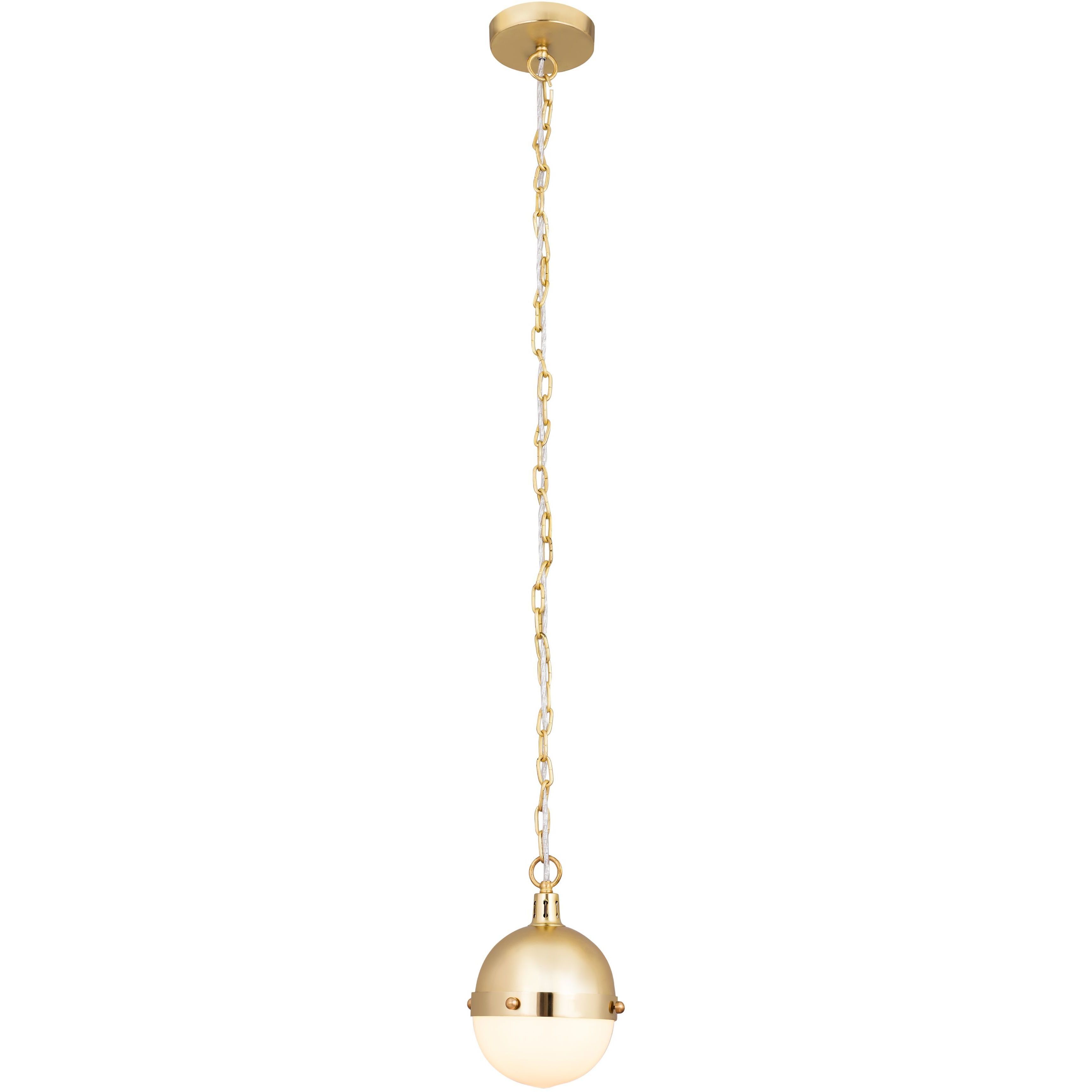 Harmelin 1 Light 7 inch Satin Brass Mini Pendant Ceiling Light