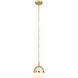Harmelin 1 Light 7 inch Satin Brass Mini Pendant Ceiling Light