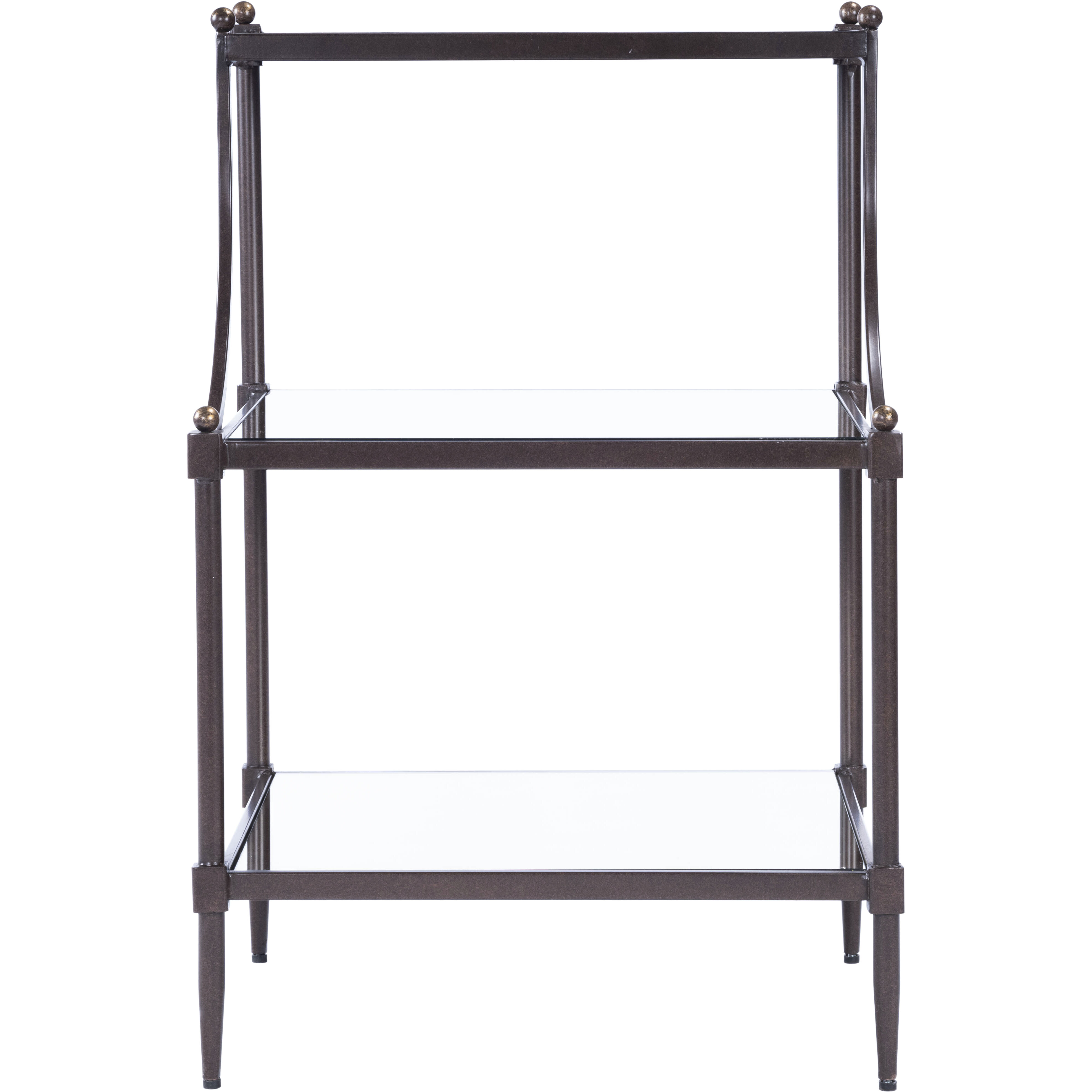 Peninsula Mirrored 30 X 20 inch Metalworks Accent Table