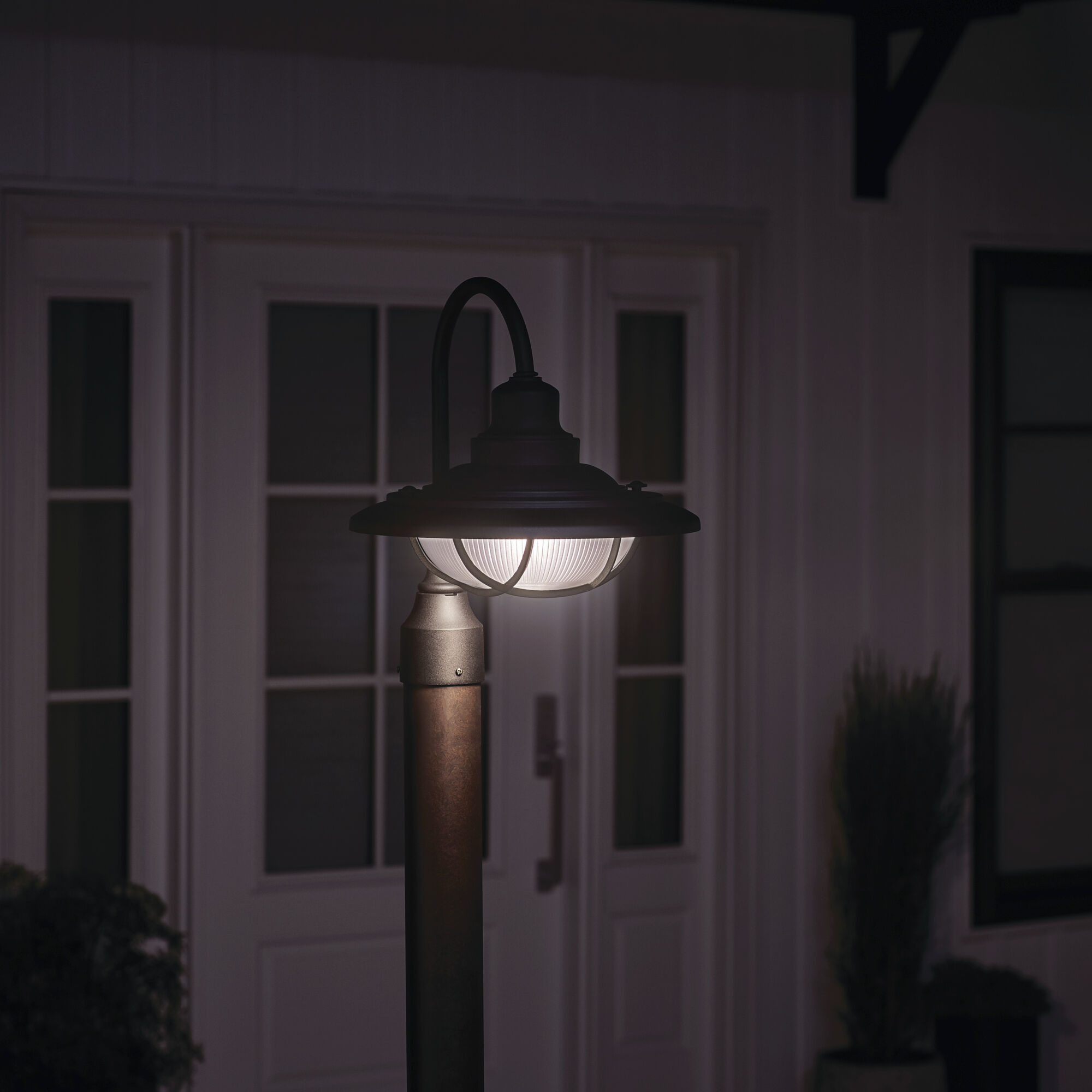 Harvest Ridge 1 Light 16 inch Textured Black Outdoor Post Lantern