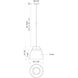 Trinity LED 11.38 inch Black Pendant Ceiling Light in Copper Glass