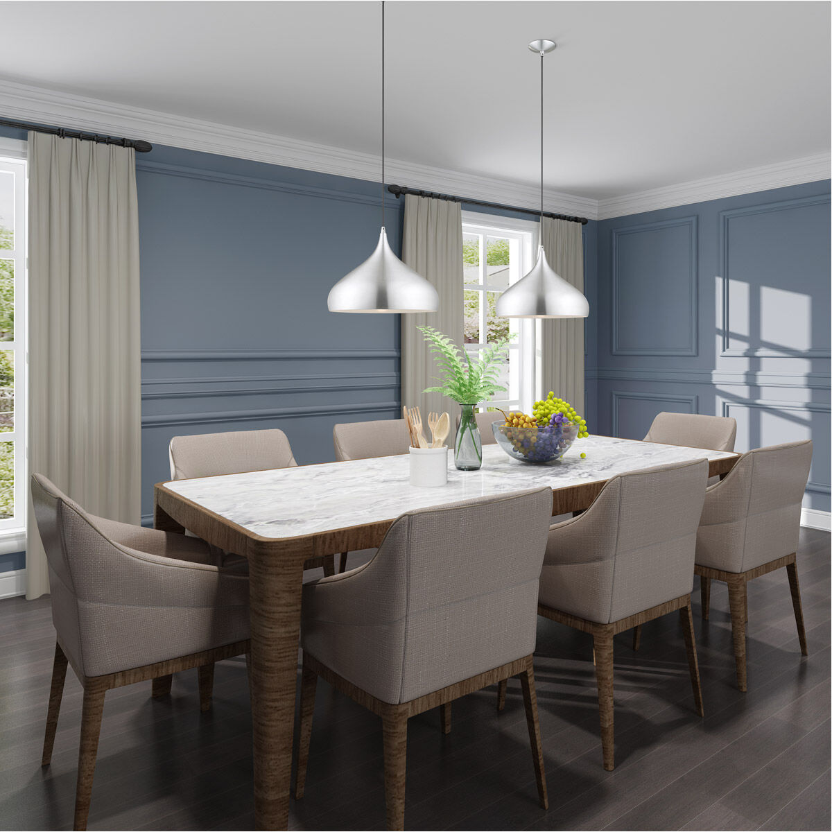 Allison 1 Light 15.75 inch Brushed Aluminum Mini Pendant Ceiling Light