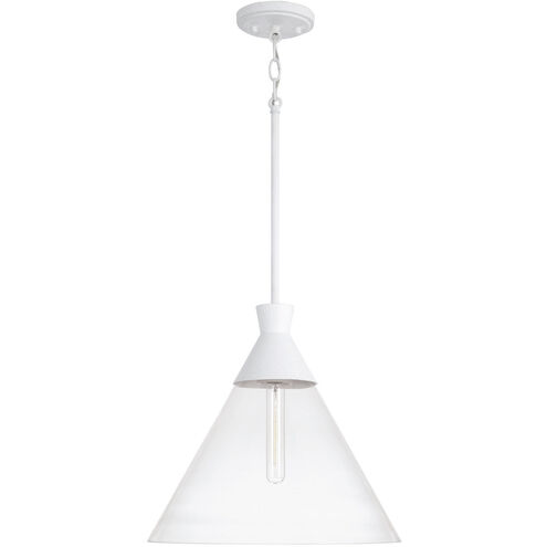 Paloma 1 Light 15 inch Textured White Pendant Ceiling Light