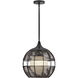 Maddox LED 14 inch Black Outdoor Hanging, Open Air