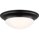 Nash 3 Light 16.75 inch Midnight Black Flush Mount Ceiling Light