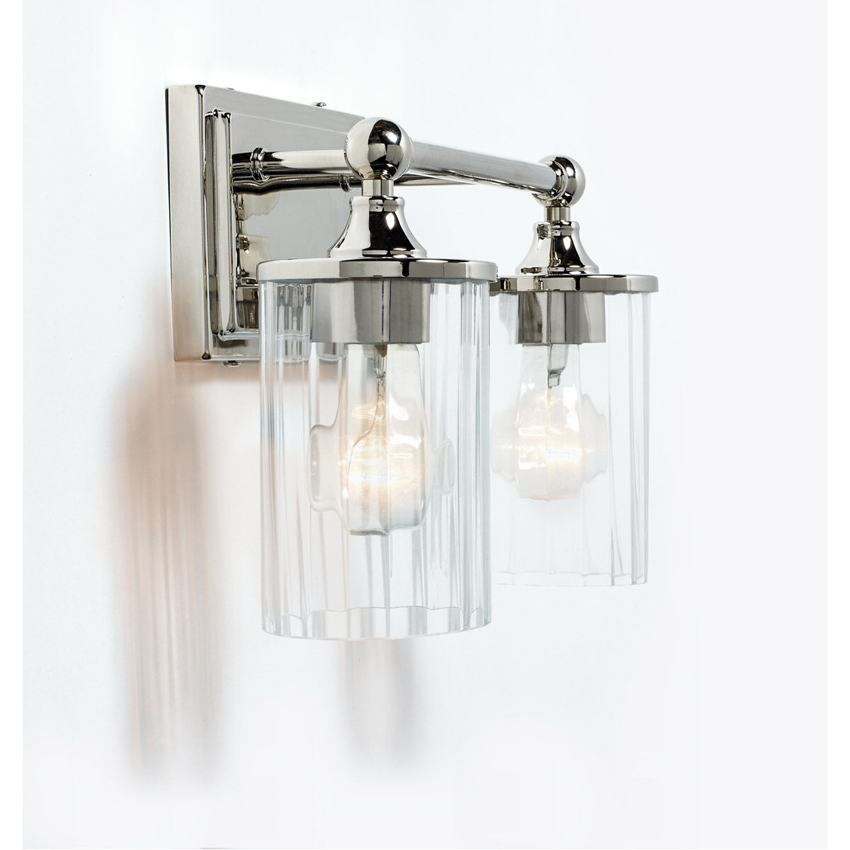 Camden 2 Light 14 inch Polished Nickel Vanity Light Wall Light