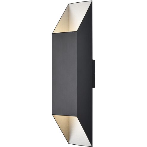 Brecon 2 Light 24 inch Stainless Steel and Black Outdoor Sconce