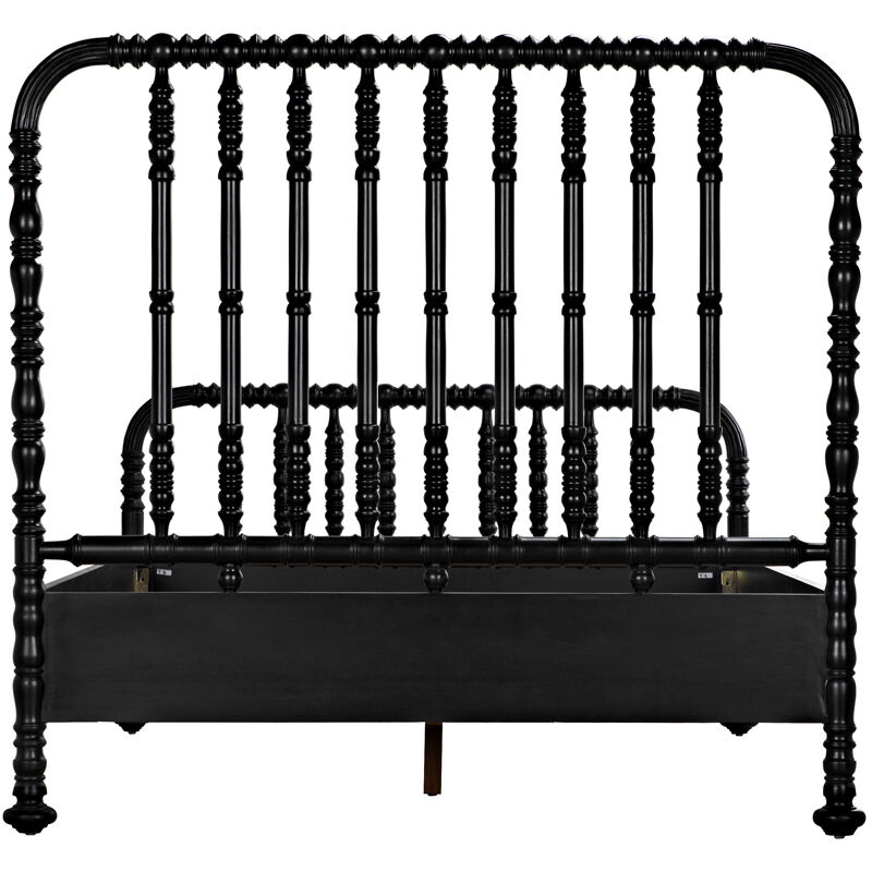 Bachelor Hand Rubbed Black Bed, Queen