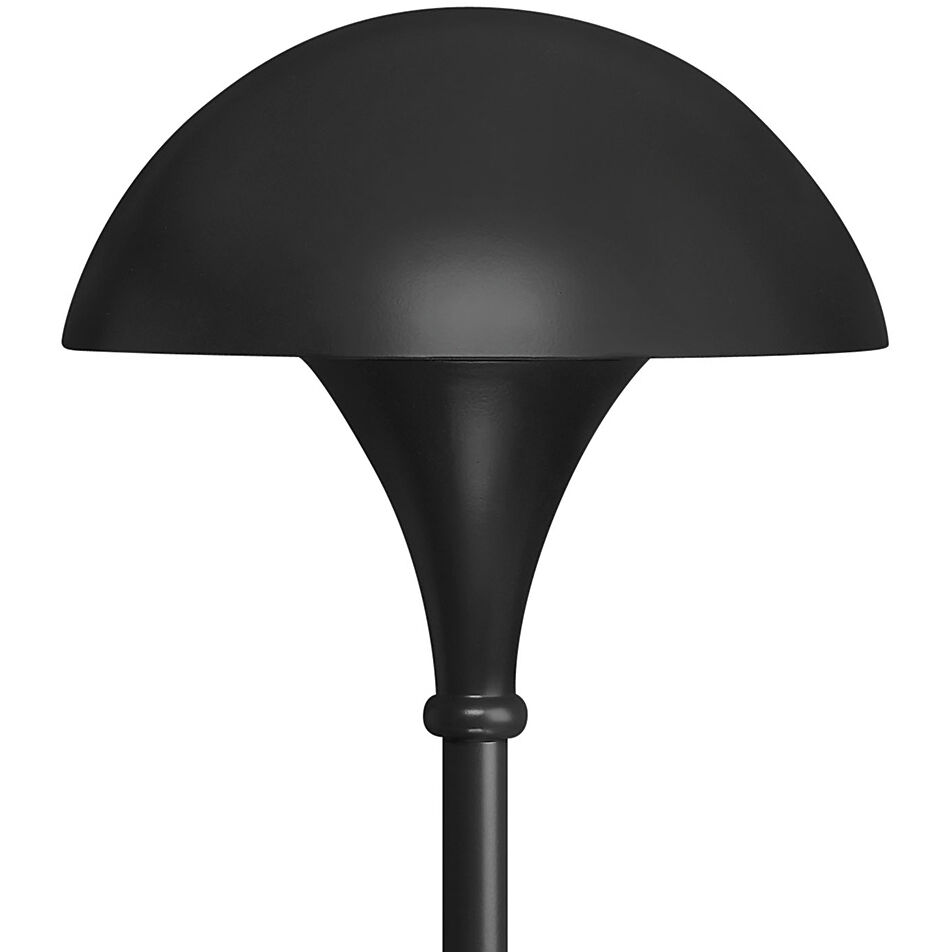 Mushroom 120v 8.00 watt Black Landscape Path Light