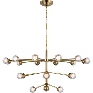 kate spade new york Alloway LED 42 inch Soft Brass Chandelier Ceiling Light, Large