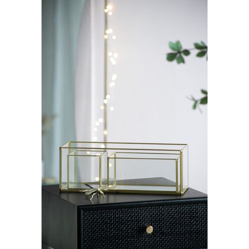 Anita 5 inch Clear/Gold Box