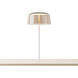 Yurei 14 inch 14.00 watt Matte White Co-Working Lamp Portable Light in Acrylic Tea Brown