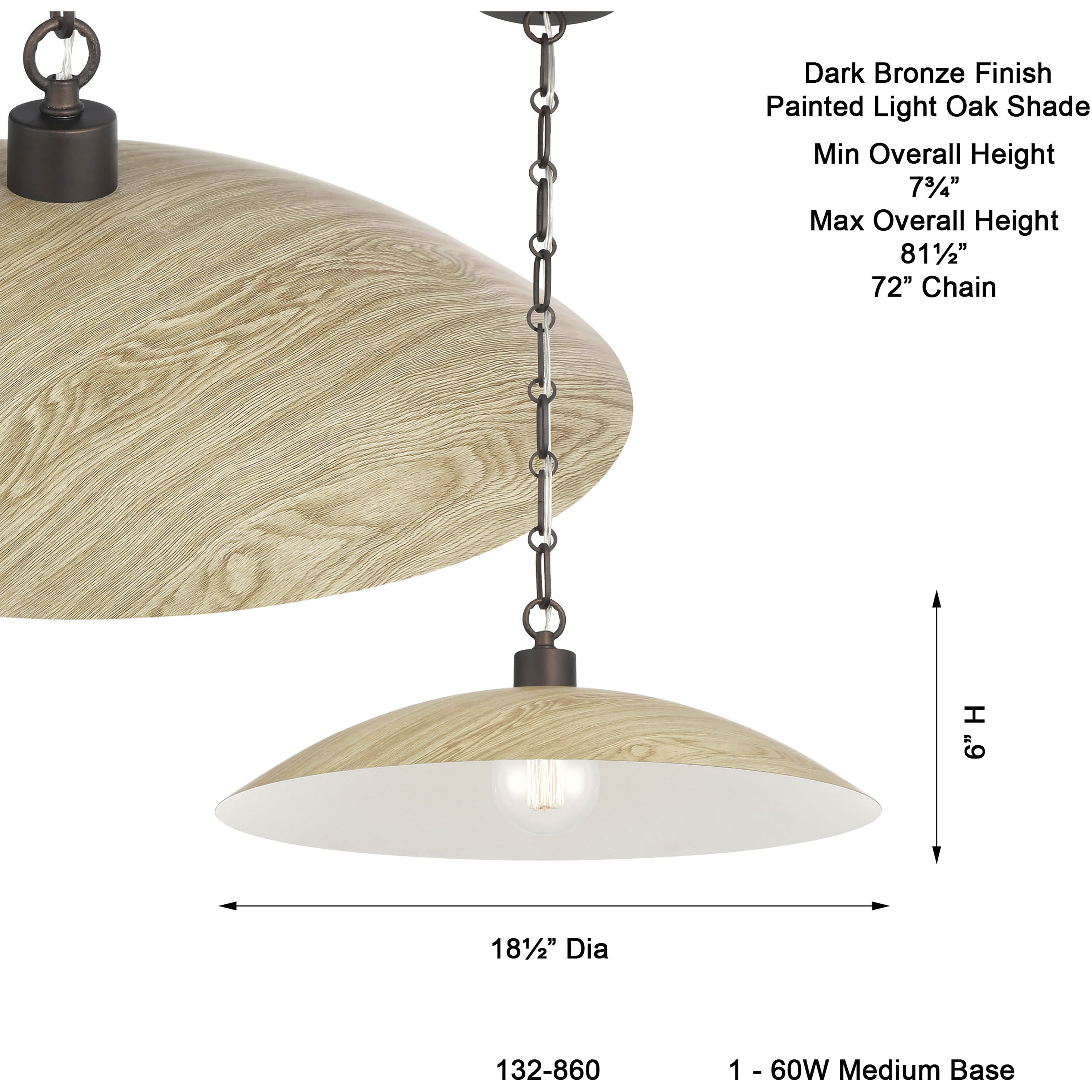Derby 1 Light 18.5 inch Dark Bronze Pendant Ceiling Light