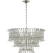 AERIN Rhine LED 34 inch Polished Nickel Three Tier Chandelier Ceiling Light