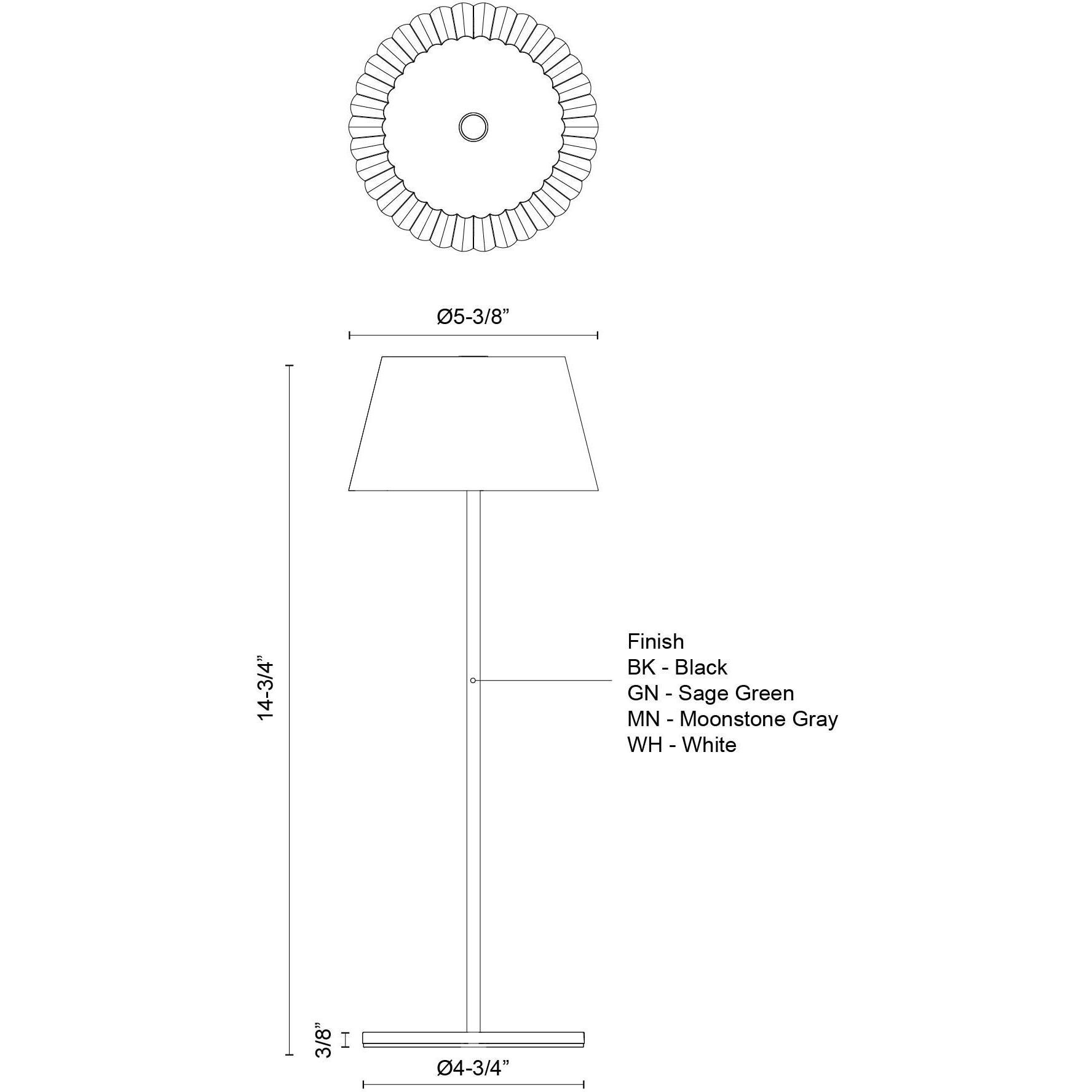 Dario 14.75 inch 3 watt White Table Lamp Portable Light