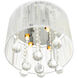 Water Drop 4 Light 10 inch Chrome Drum Shade Flush Mount Ceiling Light in White