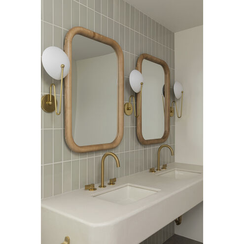 Hattie 1 Light 8 inch Aged Brass/Textured White Combo Wall Sconce Wall Light