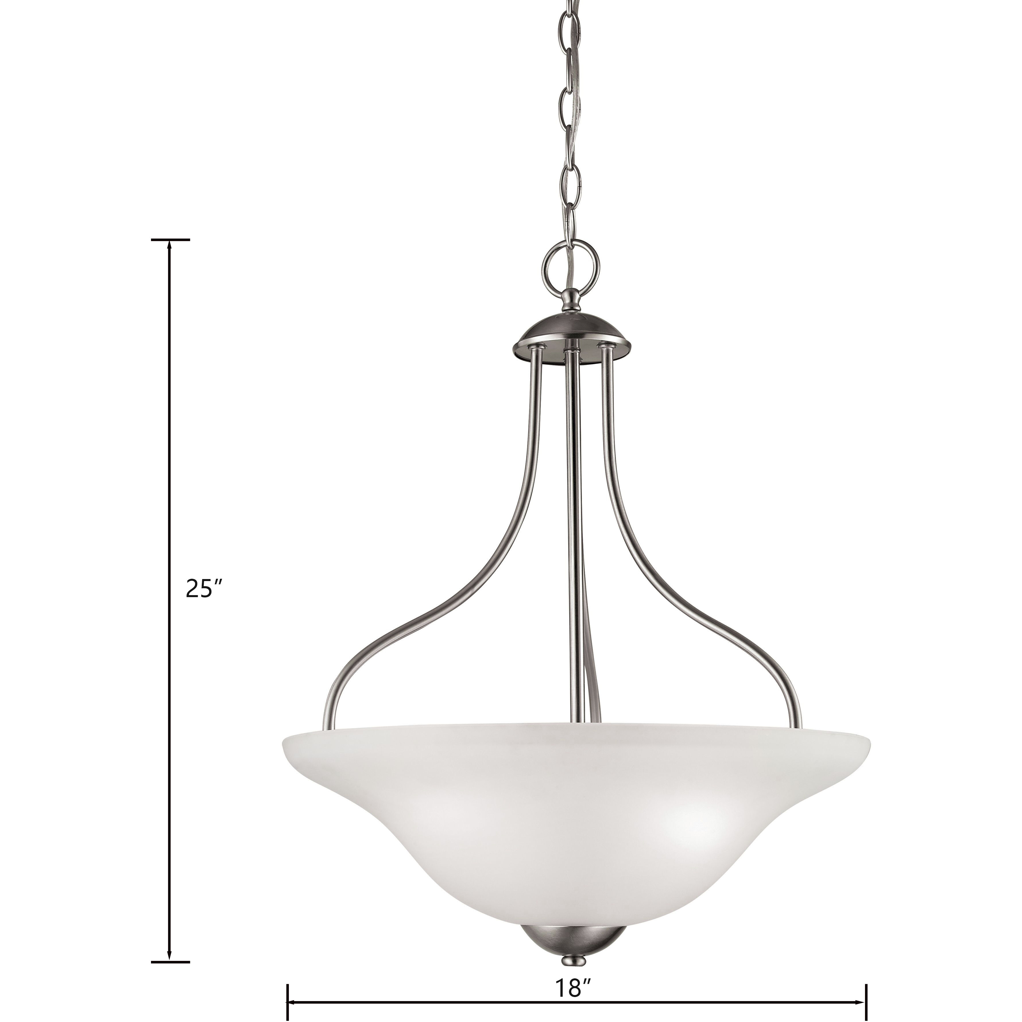 Conway 3 Light 18 inch Brushed Nickel Pendant Ceiling Light