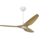 Haiku 60 inch White with Caramel Wood Grain Blades Outdoor Ceiling Fan