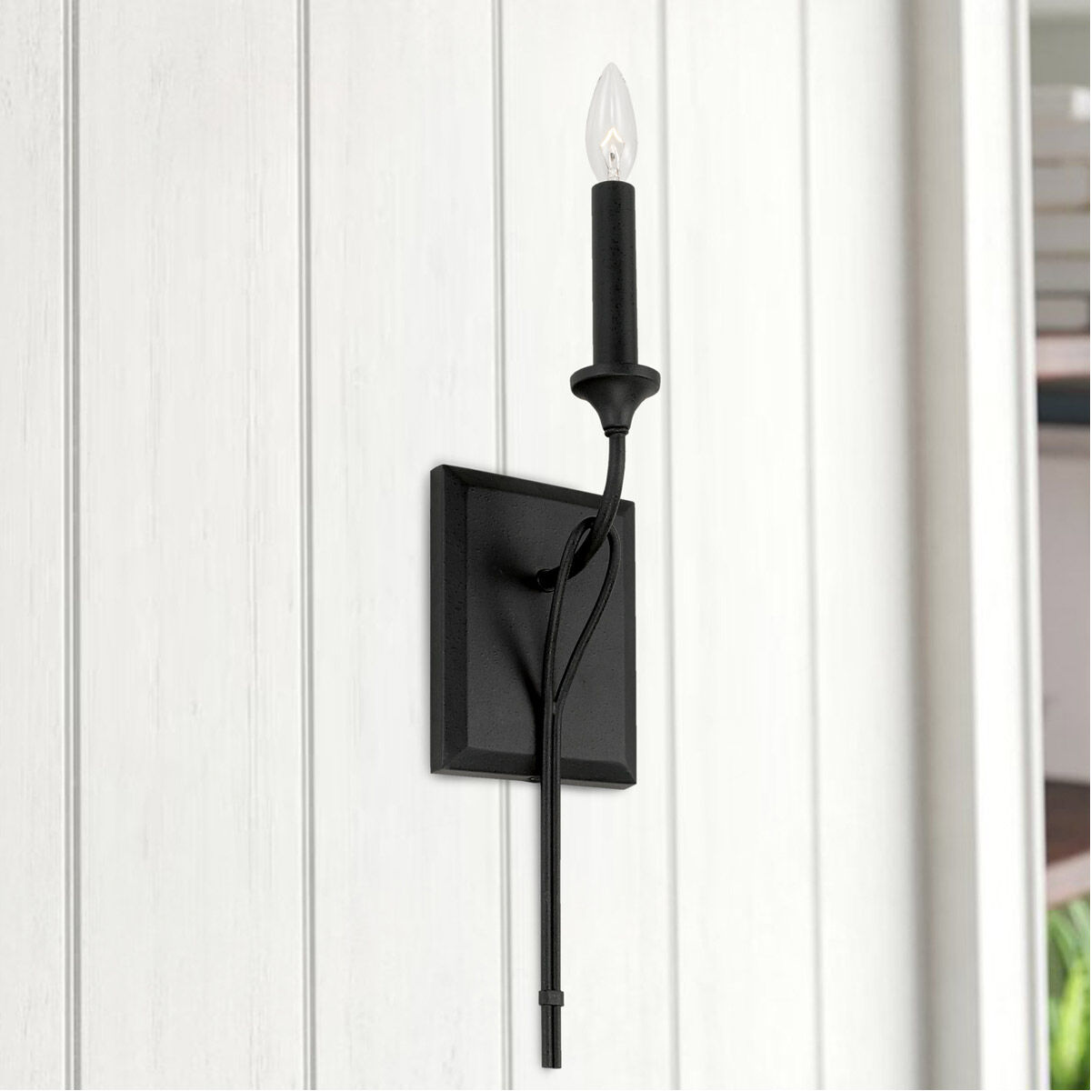Bentley 1 Light 5 inch Black Iron Sconce Wall Light