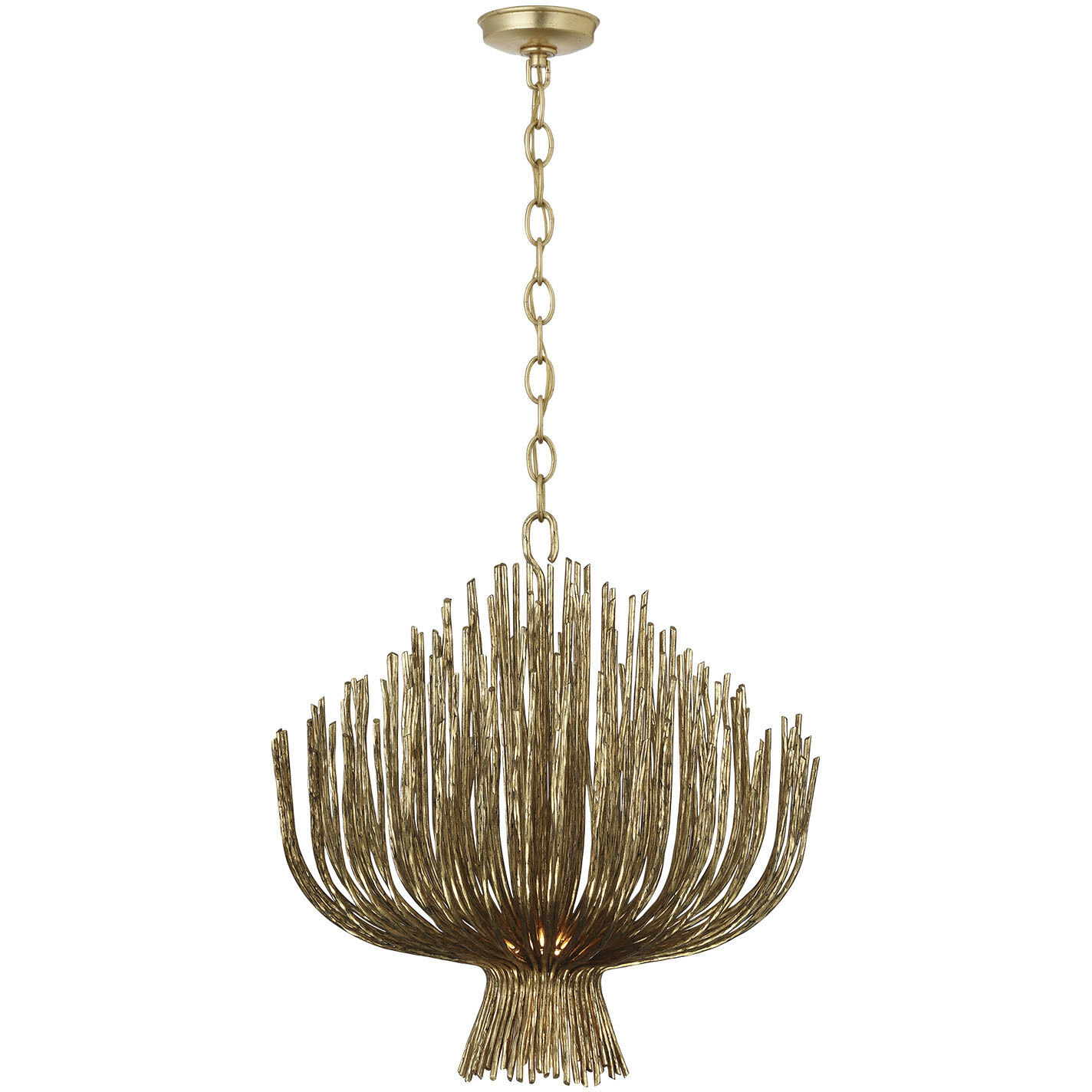 Chapman & Myers Astra LED 23.75 inch Gilded Iron Sculpted Chandelier Ceiling Light