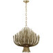 Chapman & Myers Astra LED 23.75 inch Gilded Iron Sculpted Chandelier Ceiling Light