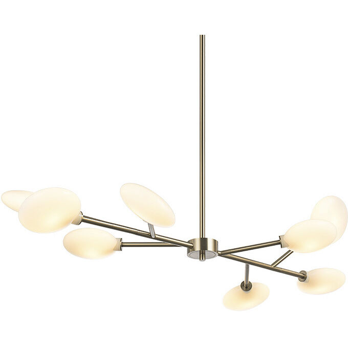 Peony 8 Light 44.88 inch Champagne Gold Pendant Ceiling Light