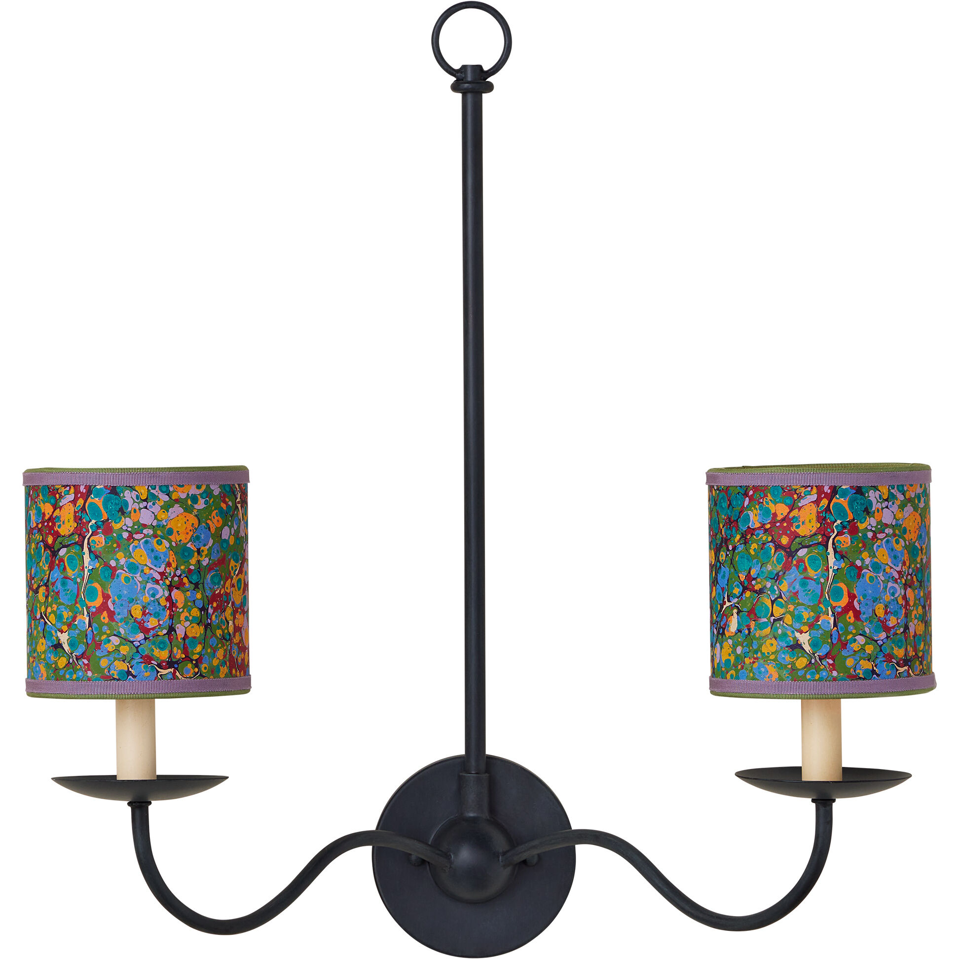 Marble Multicolor 5 inch Drum Chandelier Shade