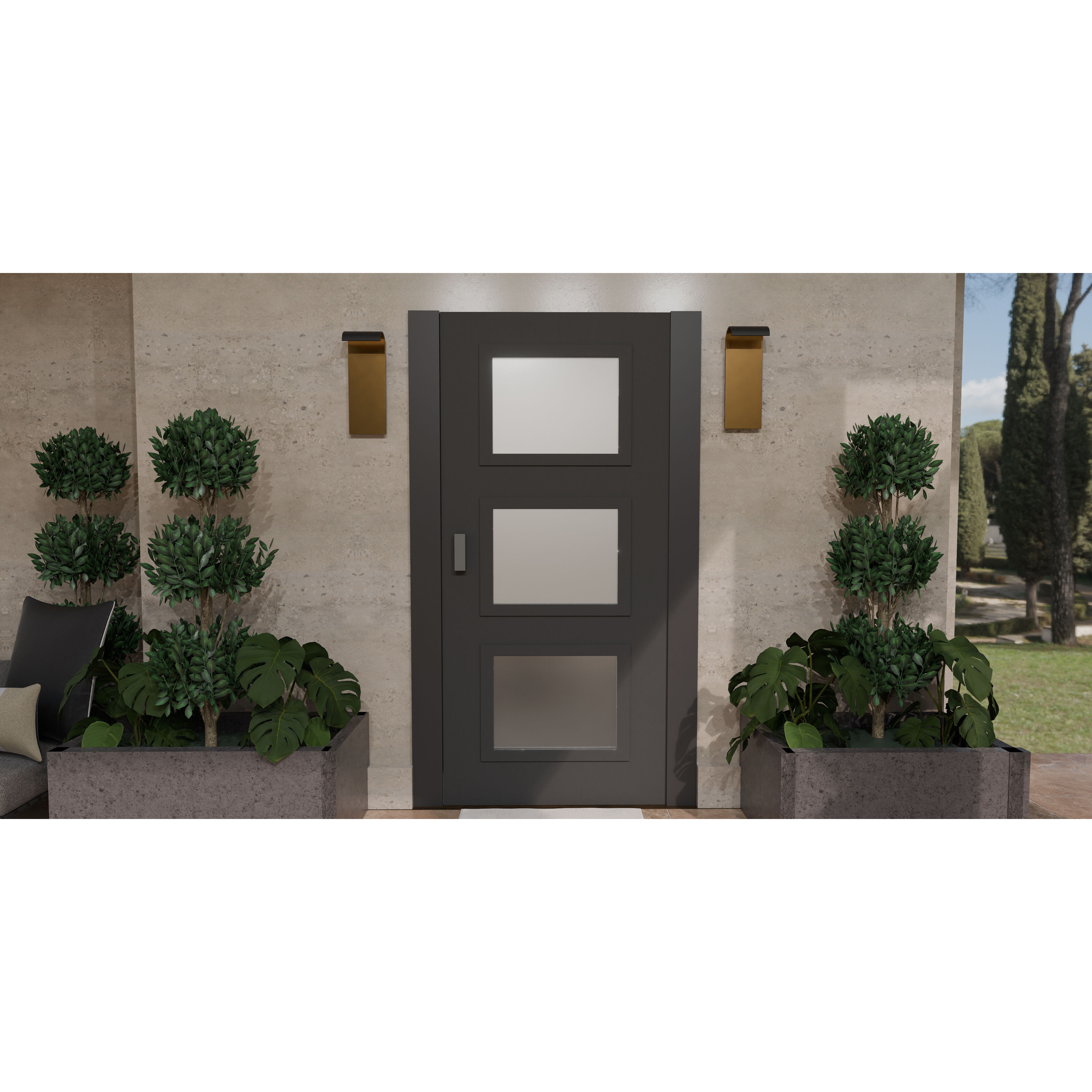 Lunar LED 6 inch Matte Black Outdoor Lantern, Medium