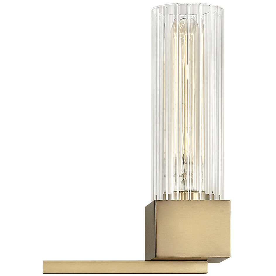 Xander 4 Light 32 inch Heritage Brass Vanity Light Wall Light