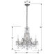 Maria Theresa 5 Light 20 inch Polished Chrome Chandelier Ceiling Light