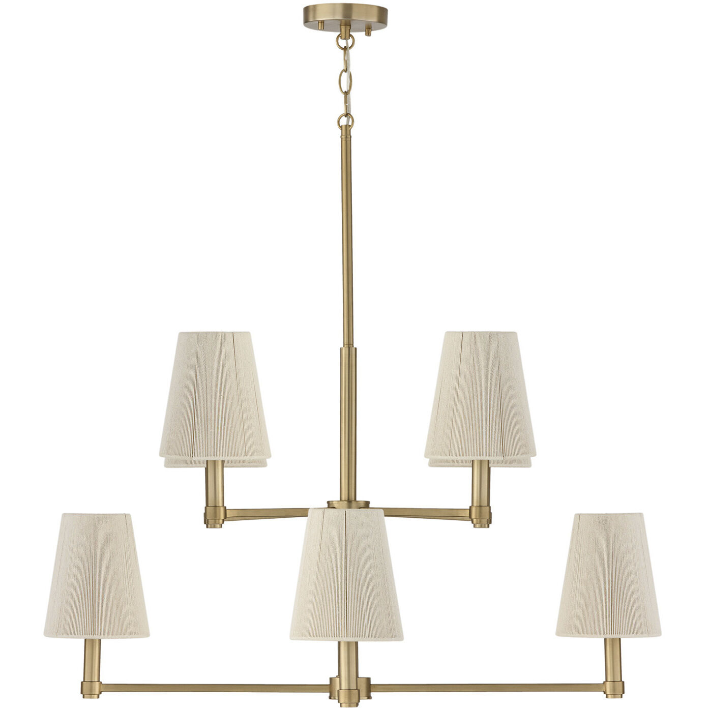 Mira 8 Light 37.5 inch Matte Brass Chandelier Ceiling Light